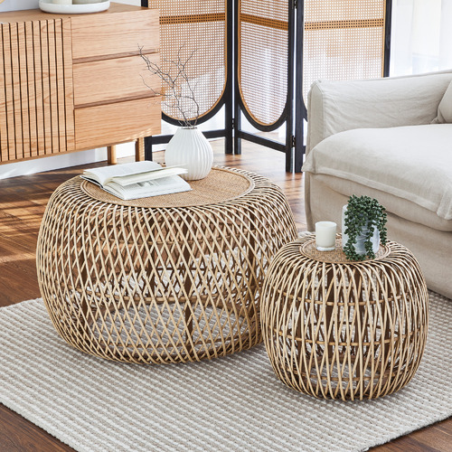 Maddison Lane 2 Piece Havana Rattan Coffee Table Set Temple